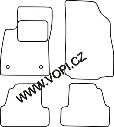 Textil-Autoteppiche Opel Mokka 10/2012 - Carfit (3467)